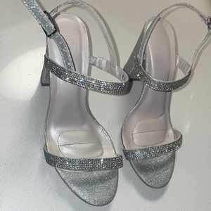 DB Studio silver glitter heels